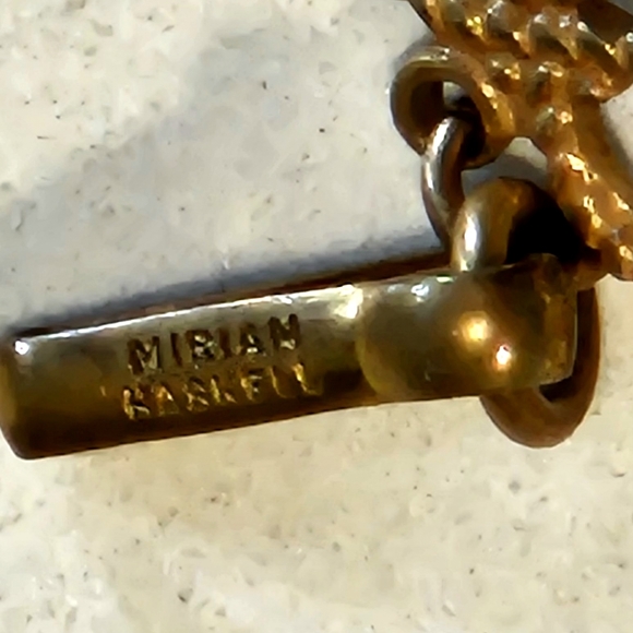 Boxed, Vintage Signed Miriam Haskell Antique Necklace - Picture 4 of 7